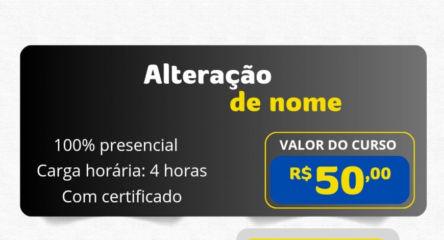 Alteração de nome